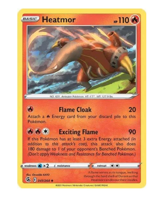 Pokemon - Heatmor - 041/264 - Non Holo - Fusion Strike - NM/M -New