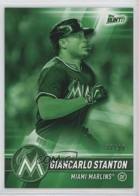 2017 Topps Bunt Green 32/99 Giancarlo Stanton #28 2f4
