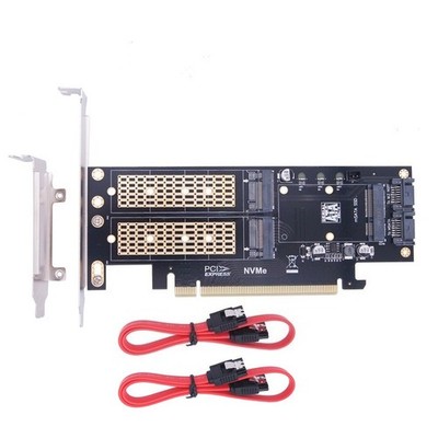 M.2 NVMe NGFF to PCI-E 4x 3-in-1 Extended B + M Key mSATA 3-Disc Edition