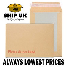 Do Not Bend Envelopes Hard Card A3 A4 A5 C5 A6 Cardboard Board Backed Hardback