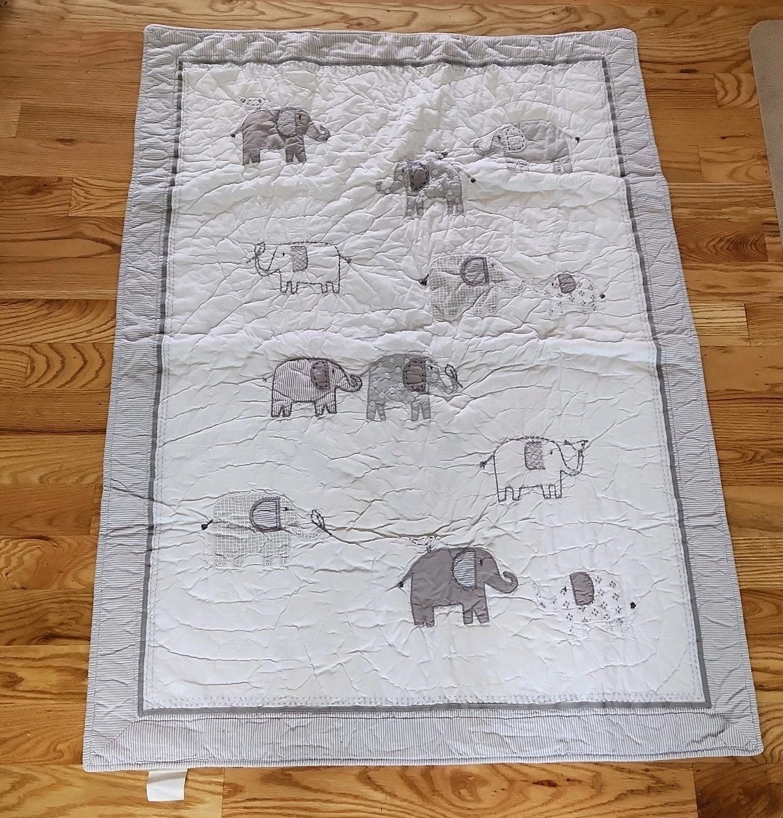 Pottery Barn Kids Toddler Bed Quilt Crib Elephants 35x50 Baby Blanket White Gray
Opens in a new wind