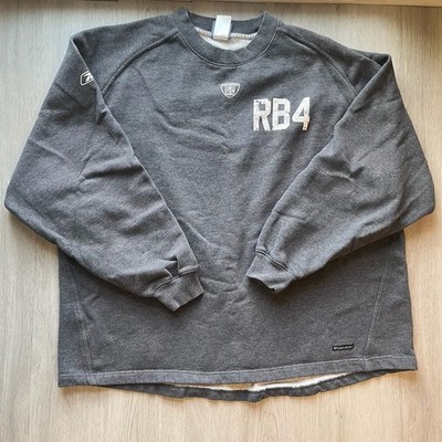 Vintage Y2K Reebok NFL Equipment Brown 4 RB4 Grey Crewneck Sweatshirt Mens 2XL