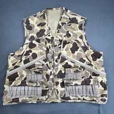 Vintage Mount’N Prairie Hunting Vest Men XL Brown Camouflage Chukar Upland Duck