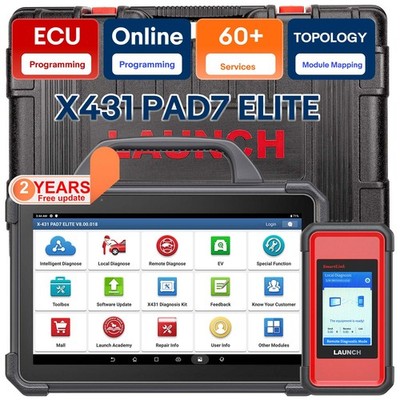 LAUNCH X431 PAD VII ELITE SCANNER DIAGNOSTIC,J2534 PROGARMMING Online,CANFD DoIP