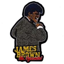 Patch - C&D Visionary - James Brown Mr. Dynamite 2"x4" Iron-On NEW Music Band