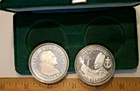 1988 1983 Austria 500 Schilling Vienna Proof Silver Coin Pair Pope John Paul II