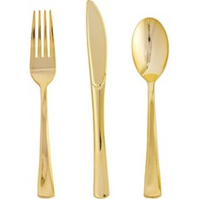 Disposable Plastic Cutlery Set 75 Pack Heavy Duty Flatware 25 Forks 25 Knives 25