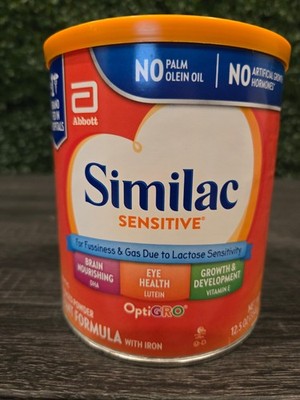 Similac Sensitive Powder Infant Formula with Iron, Milk-Based, 12.5oz Exp 07/27