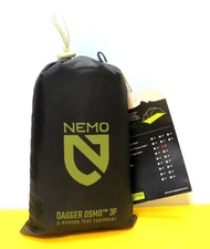 $80 NEW Nemo Dagger Osmo 3 Person Tent Footprint  Grey Free Ship