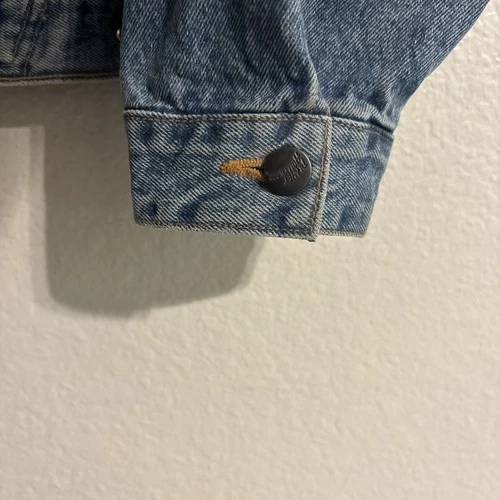Vintage 1991 PLANET HOLLYWOOD Las Vegas Casino Denim Trucker Jean Jacket Small image 9