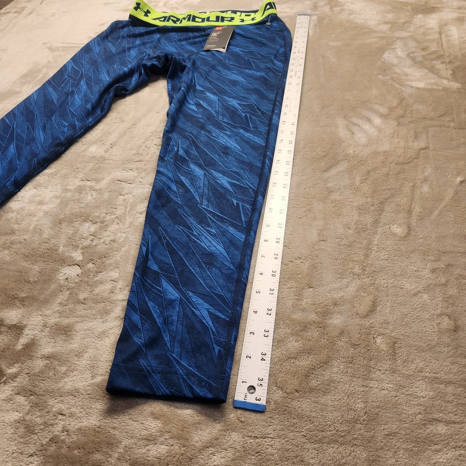 Under Armour HeatGear Armour Leggings Mens Compression Tights, XL X-Large  Blue  - Image 2 of 4