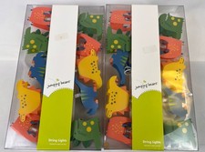 Dinosaur Decorative String Lights. Set Of 2 Multicolored