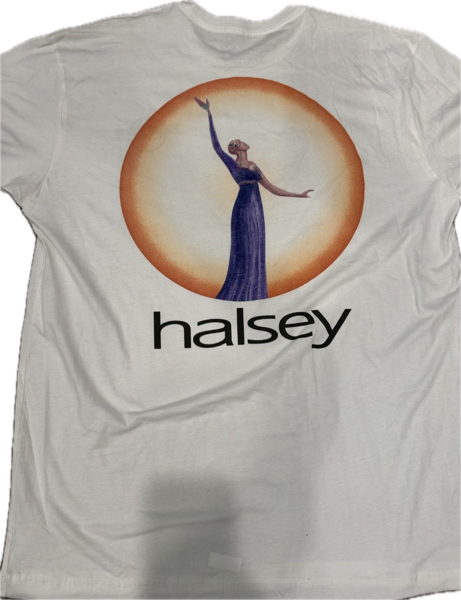 Halsey Hard Rock Cafe T Shirt XL White Tour Graphic Circle Tee New