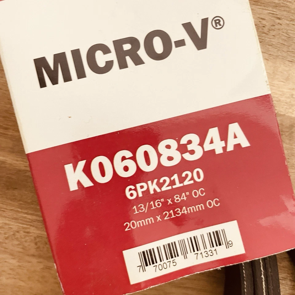 Correa de transmisión serpentina cable aramida micro-V Gates K060834A para Ford Focus 00-04 Foto 3 de 4