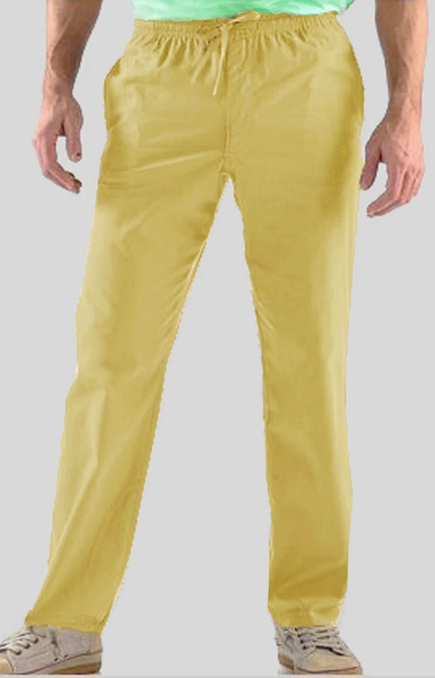 PANTALON homme – Ocre Jaune paille - taille XL - Photo 1/4