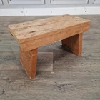 Vintage Small Pine Footstool - Mini Bench Stool Rustic Farmhouse Display Shelf