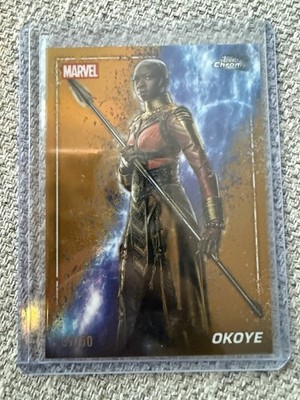2025 Topps Marvel Studios Gold Refractor Snap Okoye 37/50