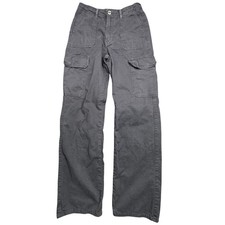Zara Cargo Pants Mens 36 Dark Gray Straight Leg Workwear Utility 4952