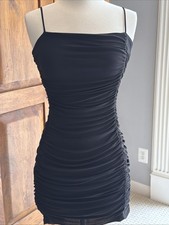 Windsor Women’s Black Shirred Bodycon Dress Size Medium