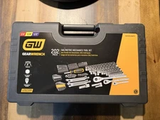 Gearwrench 202 Piece SAE/Metric Mechanics Tool Set 1/4" 3/8" 1/2" GW72MLCBMTS