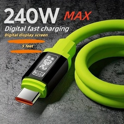 USB C Cable 240W PD Fast Charging Charger Cord for iPhone Samsung Xiaomi Huawei