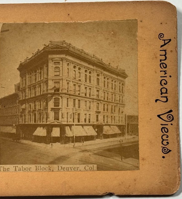 The Tabor Block, Denver, Colorado   Historic Architectural Landmark Stereoview