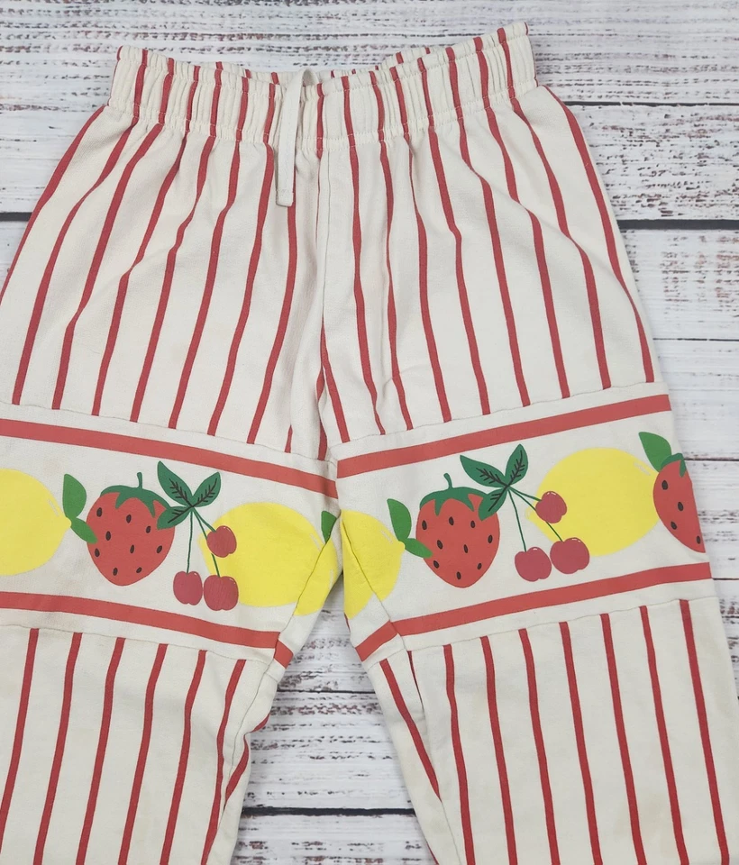 Pantalones Mini Rodini Algodón Orgánico Fruta Rayas - Talla 9-11Y Foto 3 de 4