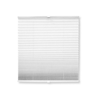 Plissee-Faltstore - weiß - Crash Optik - 80x220 cm