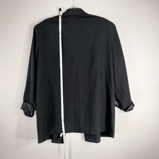 Sag Harbor Black Blazer; Single Button, Notched Lapel, Patch Pockets