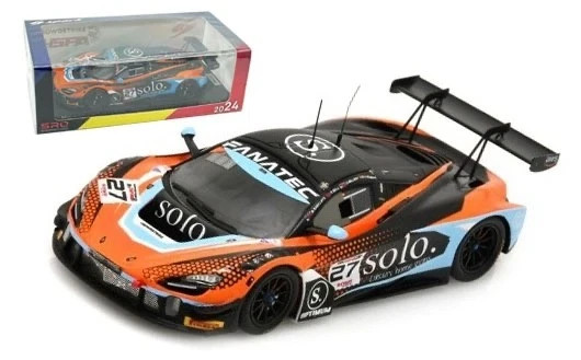 McLaren 720S GT3 Evo Spark 1/43 miniature en résine haute finition des 24H de Spa