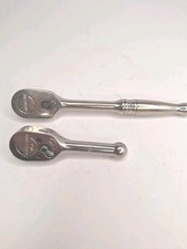 Pair Of Snap-on 38 Ratchets Standard F80 And Stubby Pfk830 C4