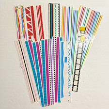 Lot of 18 used Mrs Grossman's Scrapbook Mixed Border Strip Sticker Embellishment