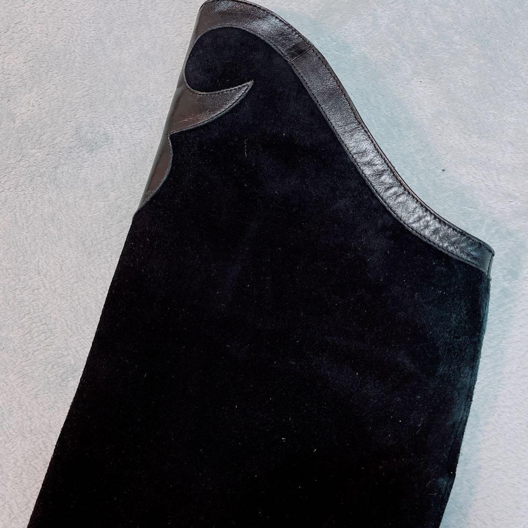 Saint Laurent Long Boots Shoes EU 36.0 US 6.0 Black Authentic thumbnail 4