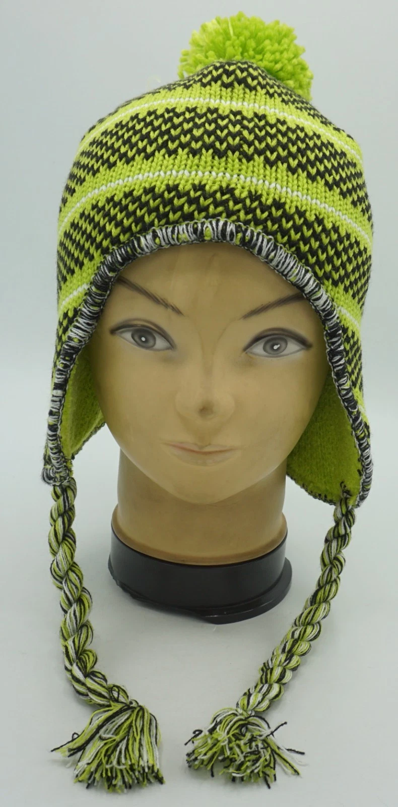 Reebok Logo Adult Pom Winter Knit Tassel Trooper Hat Cap NEW!
