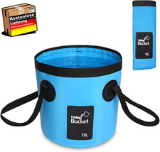 Faltbarer Camping Eimer 12L wasserdicht, tragbar, leicht f&uuml;r Outdoor & Reisen