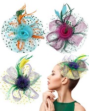 3 Pack Fascinators Hats for Women Tea Party Hats for Girls Flower Cocktail Me...
