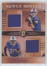 2020 Gold Standard Newly Minted Memorabilia Duals /249 Zack Moss Jake Fromm 08lb
