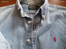 Ralph Lauren Polo Country Bd Shirt Denim Vhtf 80S Vintage Men Vintage Limited Ed