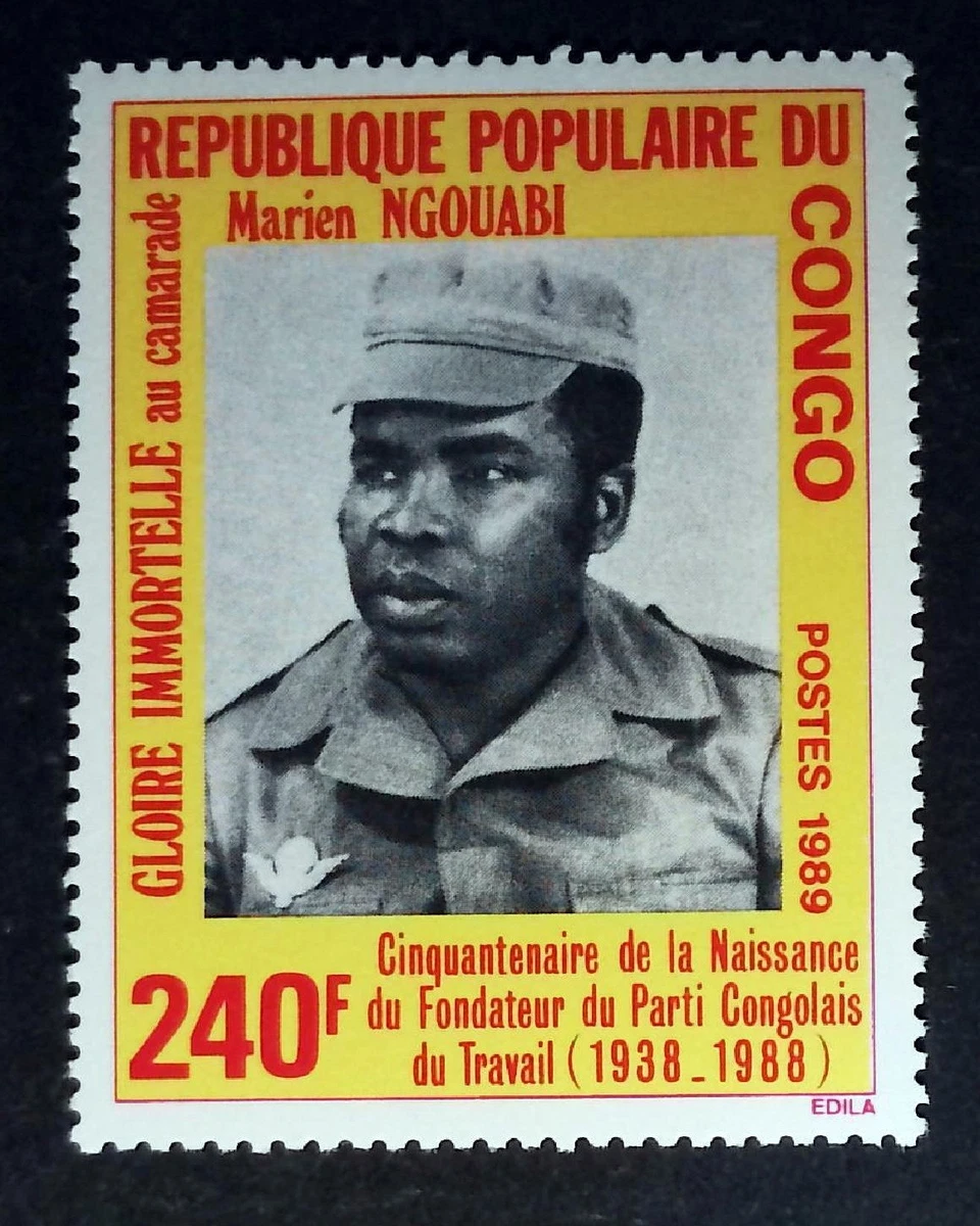 República del Congo 1989 Marien Ngouabi (Presidente, 1969-77) NUEVO ** Estampillada sin montar o nunca montada p54d