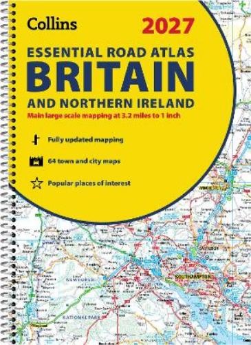 2027 Collins Essential Road Atlas Britain and Northern Ireland (Spiral Bound)