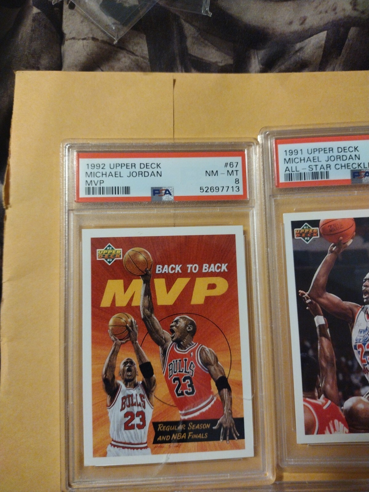 Michael Jordan PSA Graded Cards Chicago Bulls 1991 Upper Deck , 1992 Upper Deck view 3