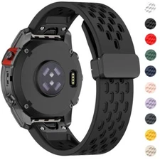 Magnetic Silicone Strap fr Garmin Fenix 8 E 7X 7S 6 6S Pro 5S 5X Plus Watch Band
