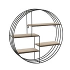 Wandregal Rund 45cm Hängeregal Küchenregal aus Metall und Holz