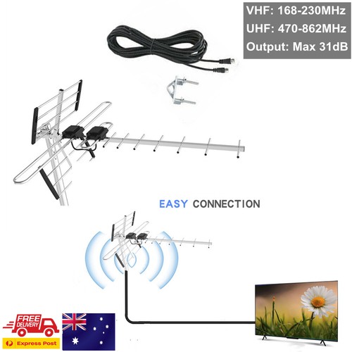 Outdoor Digital TV Antenna Aerial UHF VHF FM AUSTRALIAN Signal