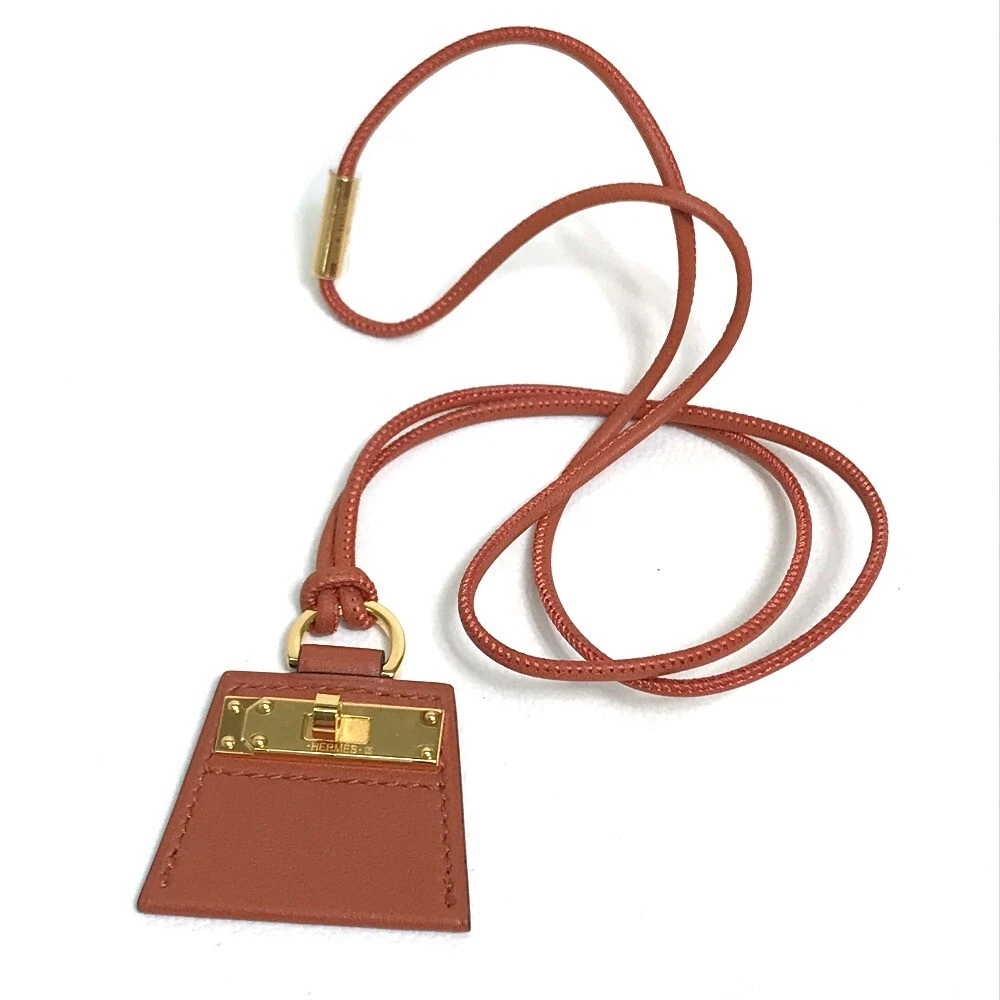 HERMÈS Collana INUTILIZZATA HERMES Mont Petit Kelly PM Accessori Pelle Marrone