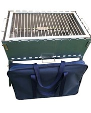 Barbecue Portatile Pieghevole in Acciaio Inox AISI 316-Camper, Picnic, Campeggio