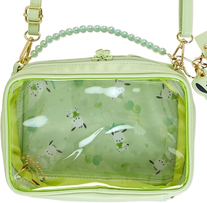 Sanrio, Plush Shoulder Bag (Enjoy Idol), Pochacco, Green, PVC, 22