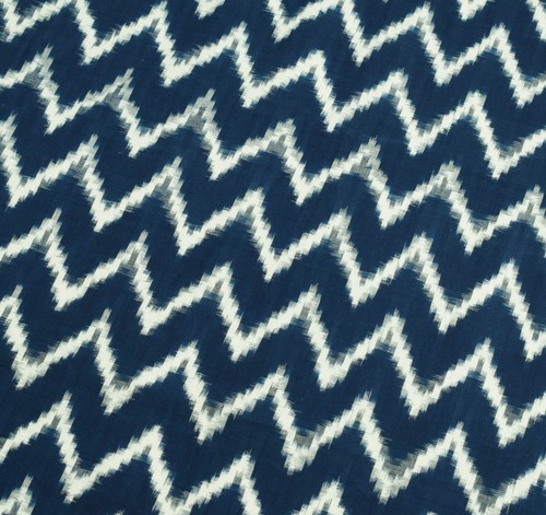 Sushila stola lunga vintage bianco sporco e blu Dupatta telaio a mano puro cotone Ikat - Foto 3 di 9