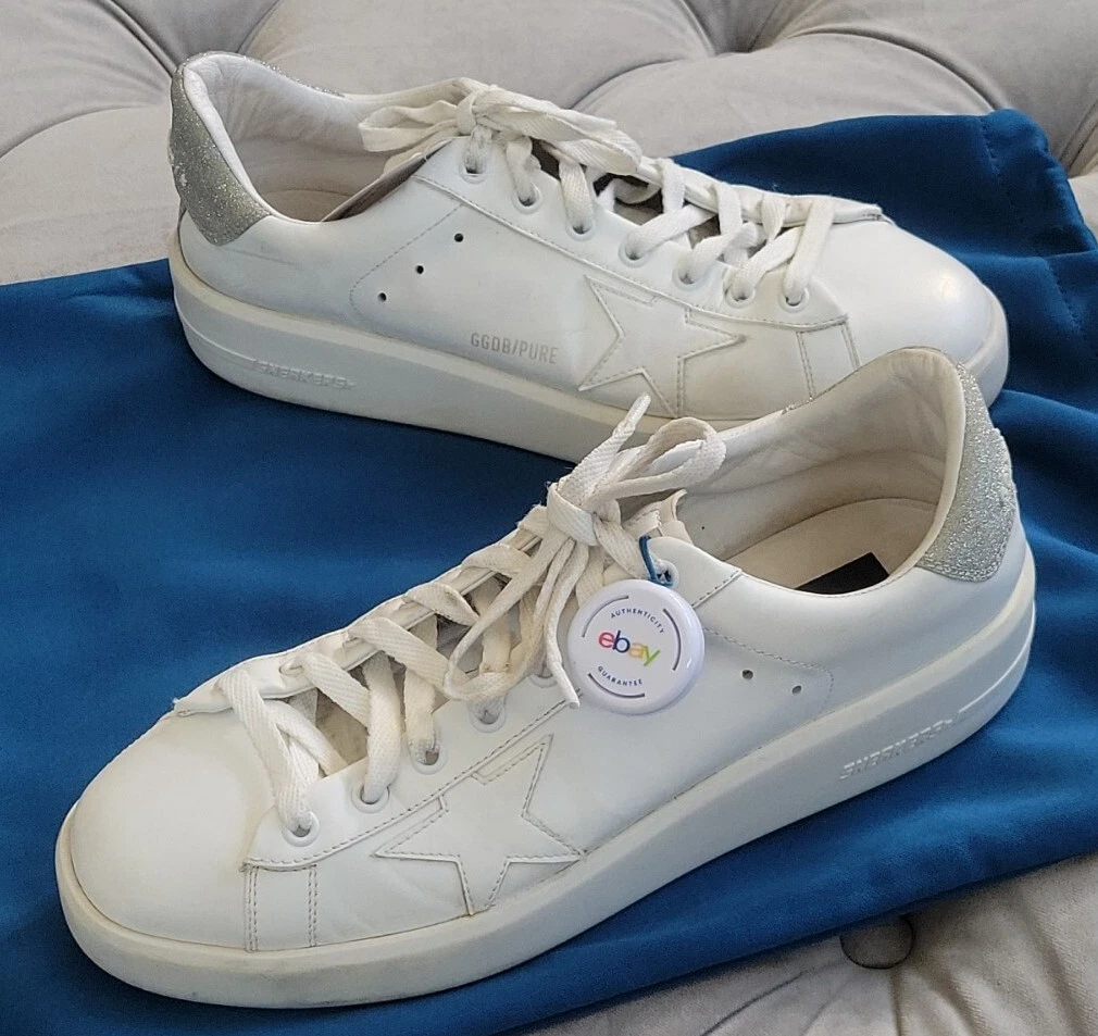 Golden Goose GGDB Womens Pure Star White Silver Platform Sneakers Shoes 41  10 | eBay