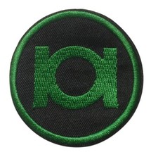 Green Lantern Green on Black Symbol Embroidered Patch